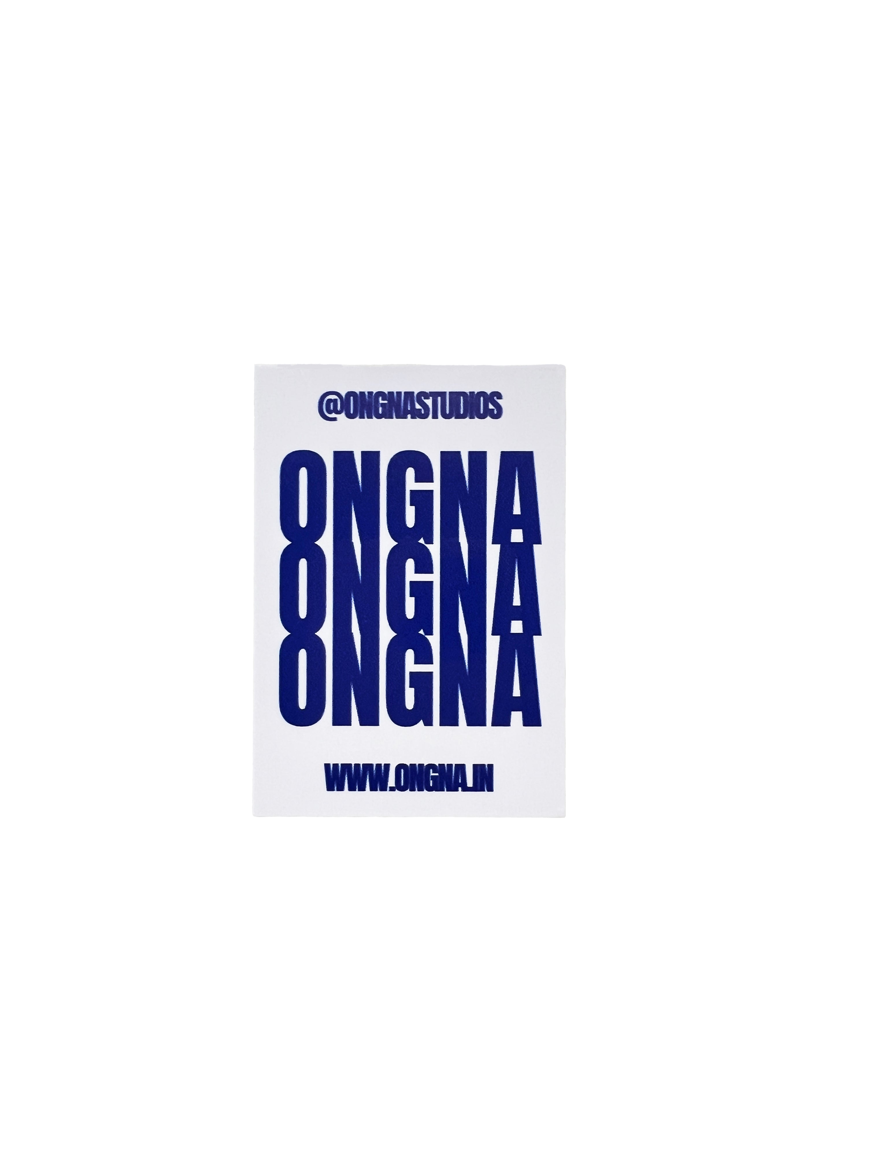 Sticker with 'ONGNA' and branding information on a white background