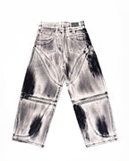 Back view of ONGNA Destroyer Jeans hand-dyed limited-edition